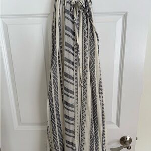 Marine Layer Black and White Patterned Maxi Dress